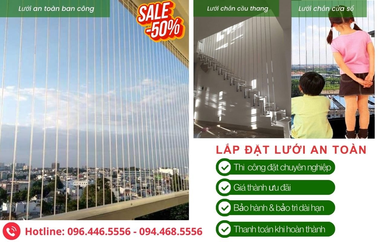 Lắp đặt lưới an toàn